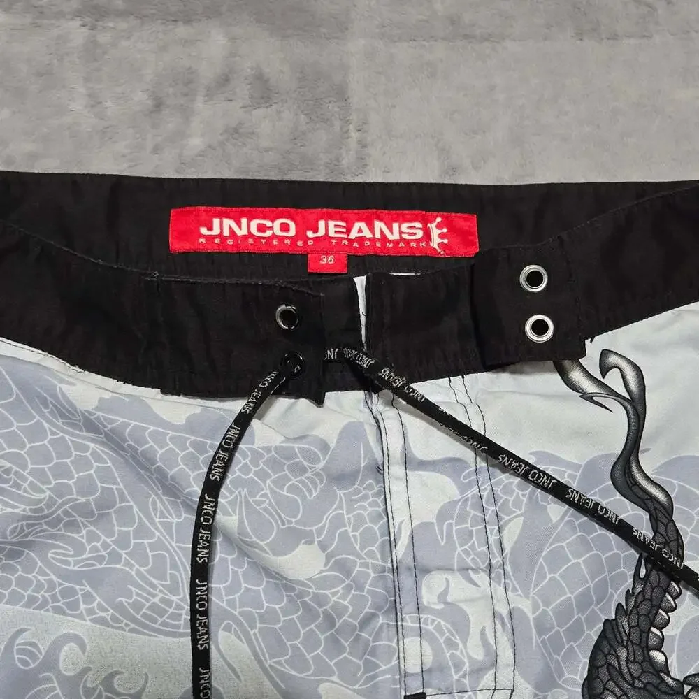 JNCO Jeans Men's Dragon Print Board Shorts